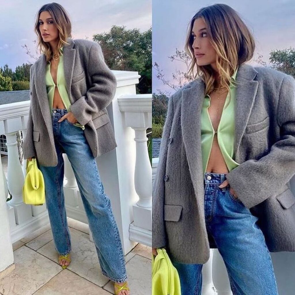 ateen Shirt in pistachio worn by @haileybieber