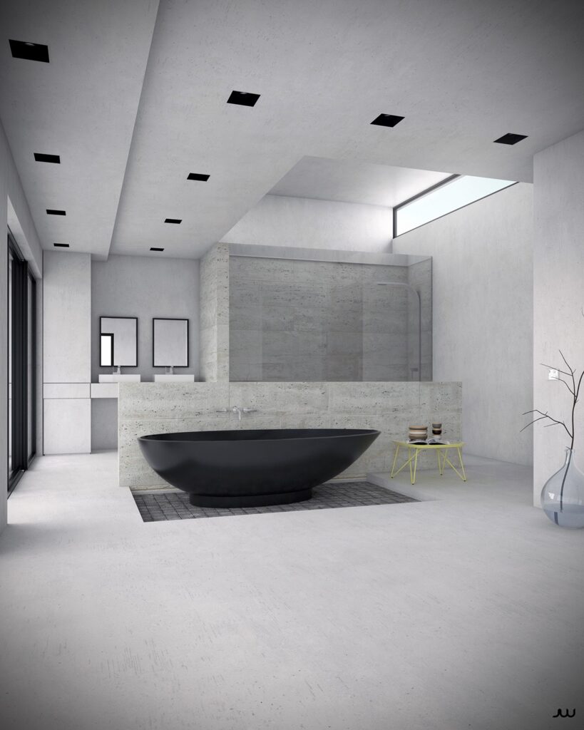 black bathtub