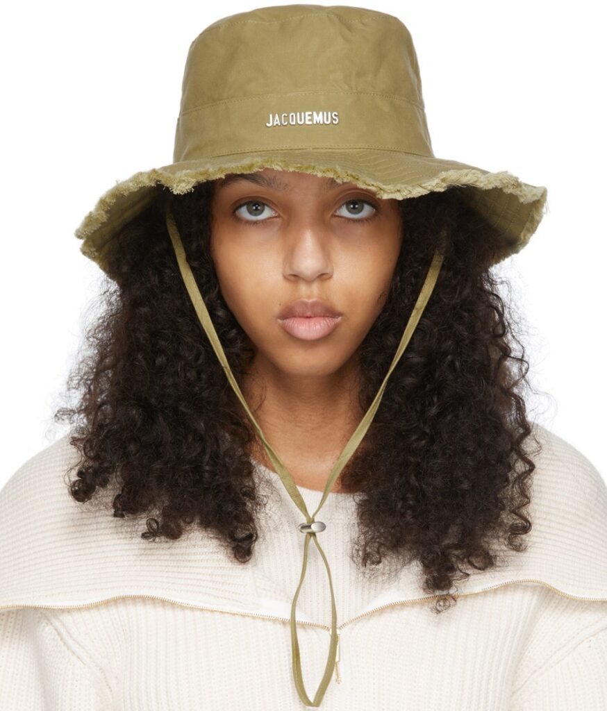 jacquemus khaki le bob artichaut bucket hat