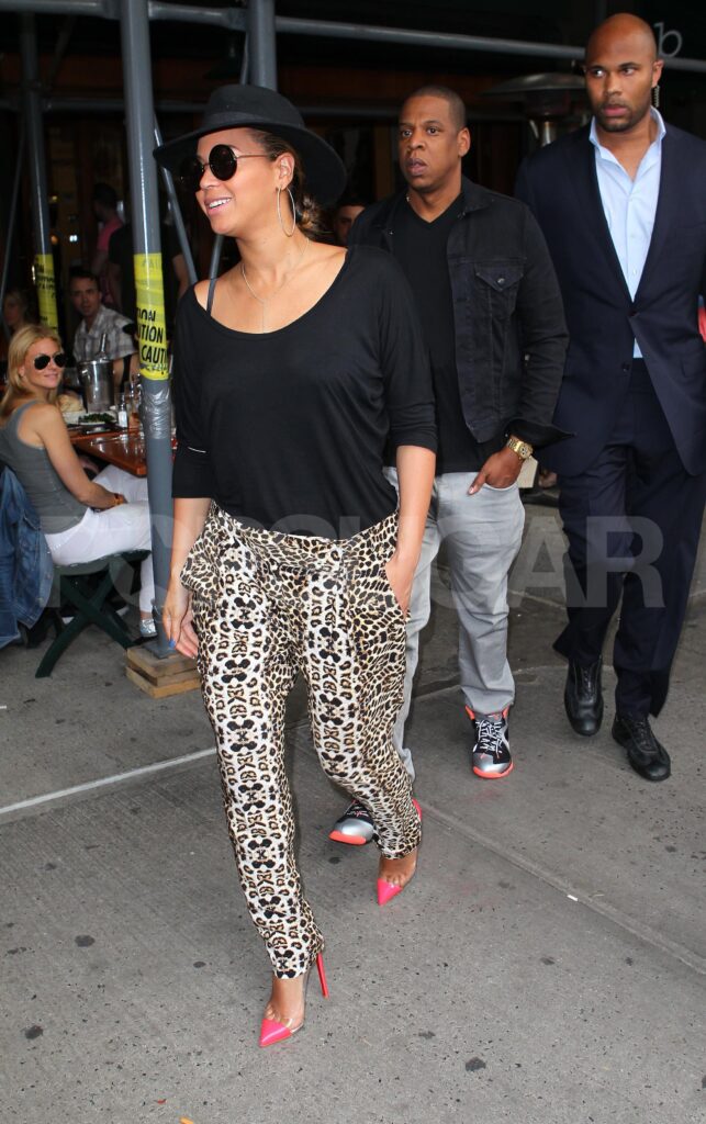 Beyoncé Knowles Jay Z left Bar Pitti NYC