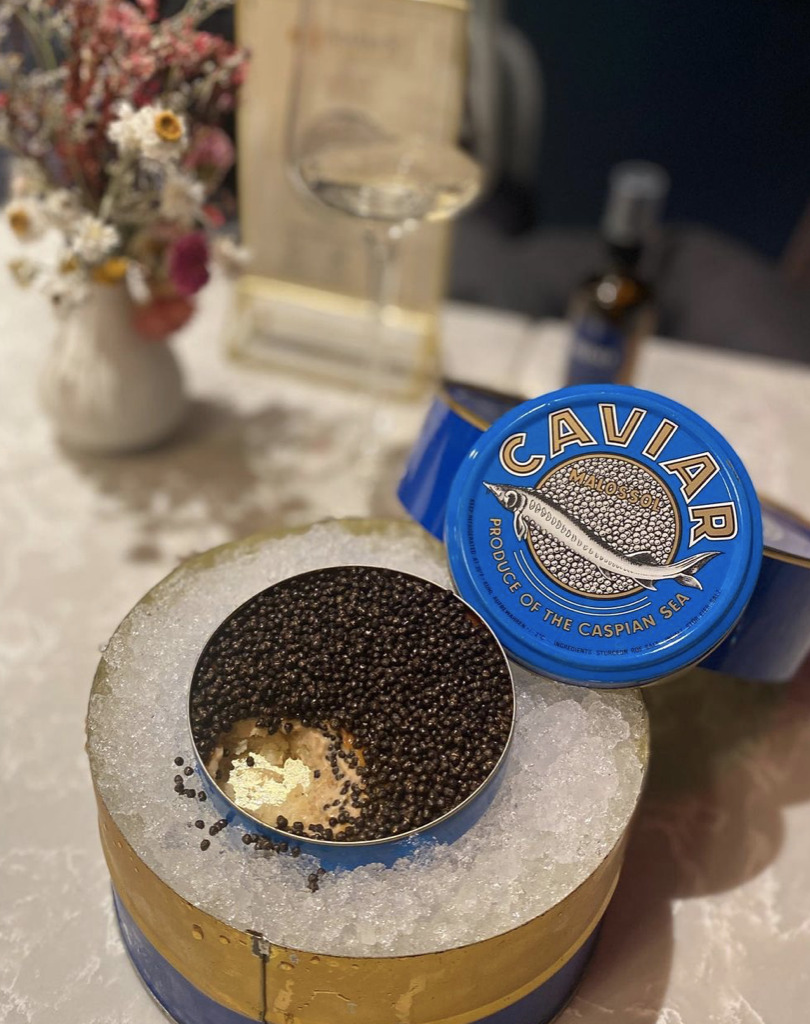 Tiramisu topped with Caviar